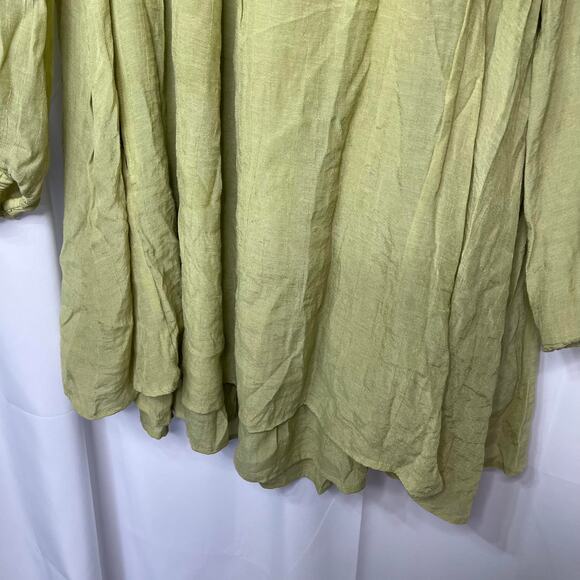 You Know as Pinky tunic dress top women's large chartreuse green size large - Picture 4 of 16